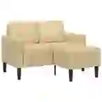 vidaXL 2-Sitzer-Sofa mit Chaiselongue L-Form Graugrün 125 cm Leinen vidaXL 2-Sitzer-Sofa mit Chaiselongue L-Form Graugrün 125 cm Leinen