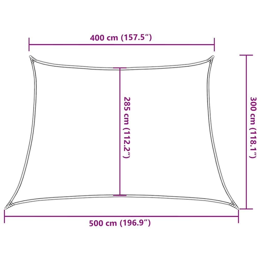 vidaXL Sonnensegel 160 g/m² Trapezform Dunkelgrün 4/5x3 m HDPE