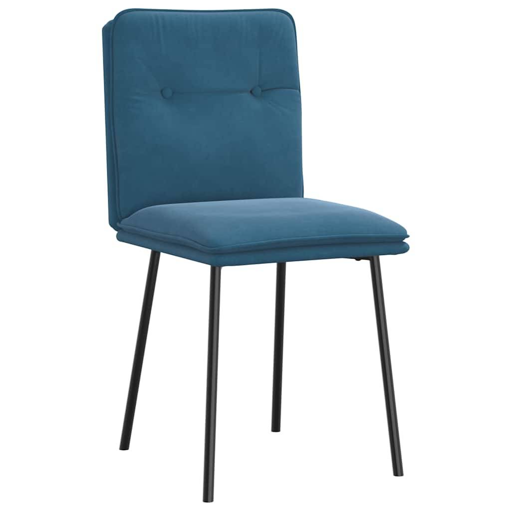 vidaXL Esszimmerstühle 4 Stk. Blau Samt