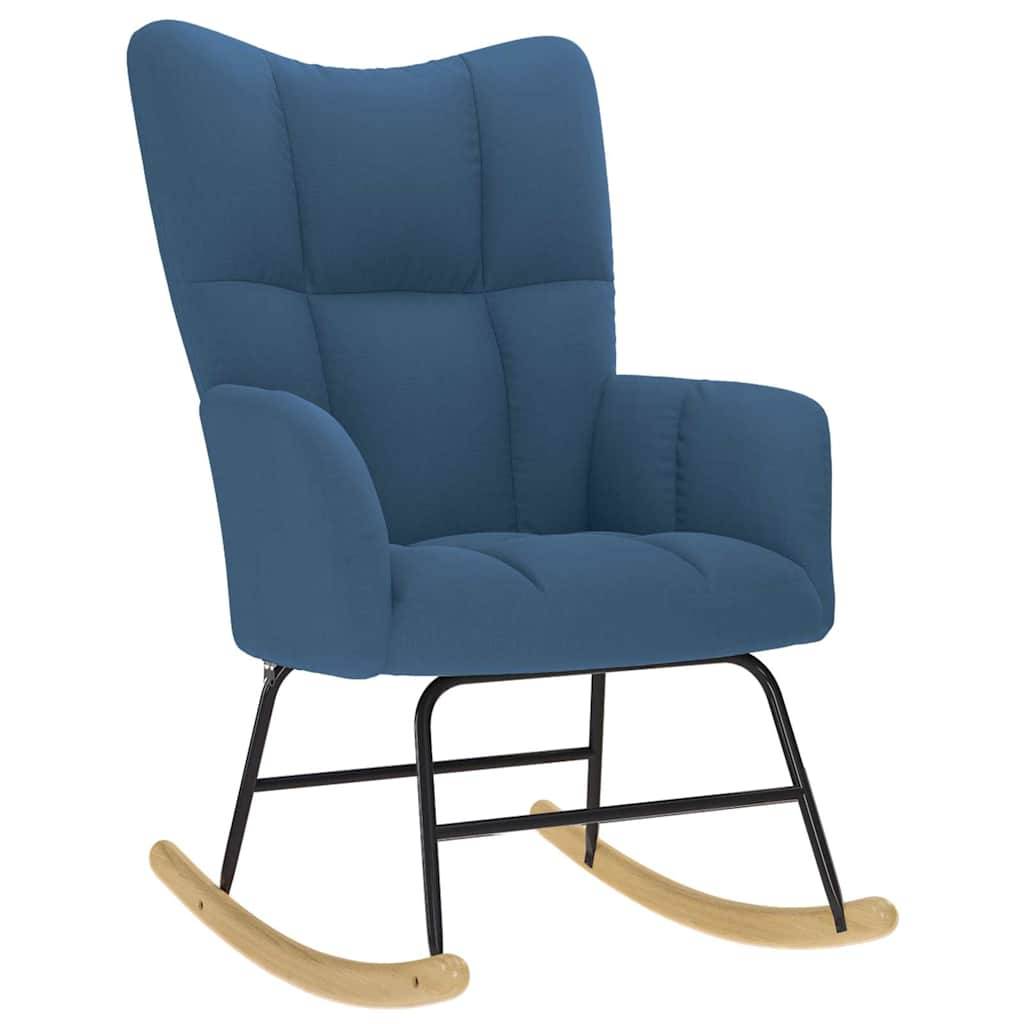 vidaXL Schaukelstuhl Blau Stoff