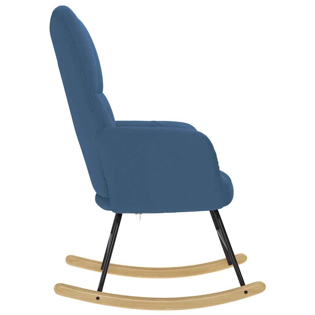 vidaXL Schaukelstuhl Blau Stoff