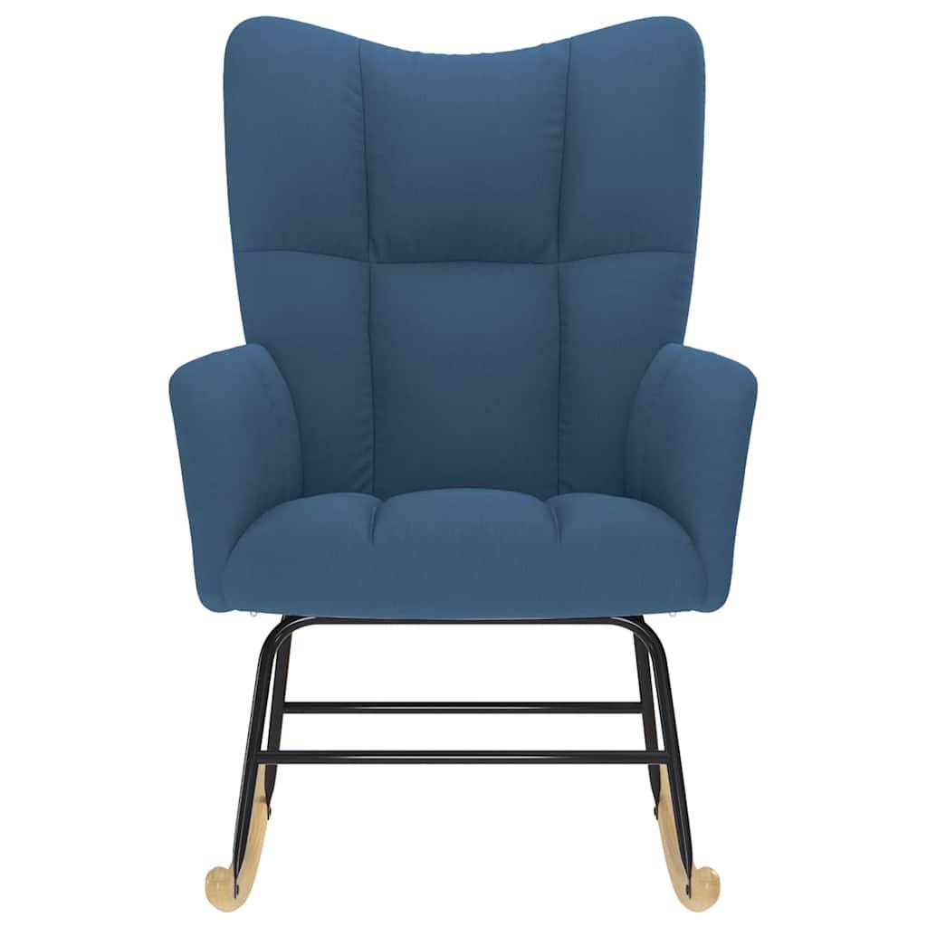 vidaXL Schaukelstuhl Blau Stoff