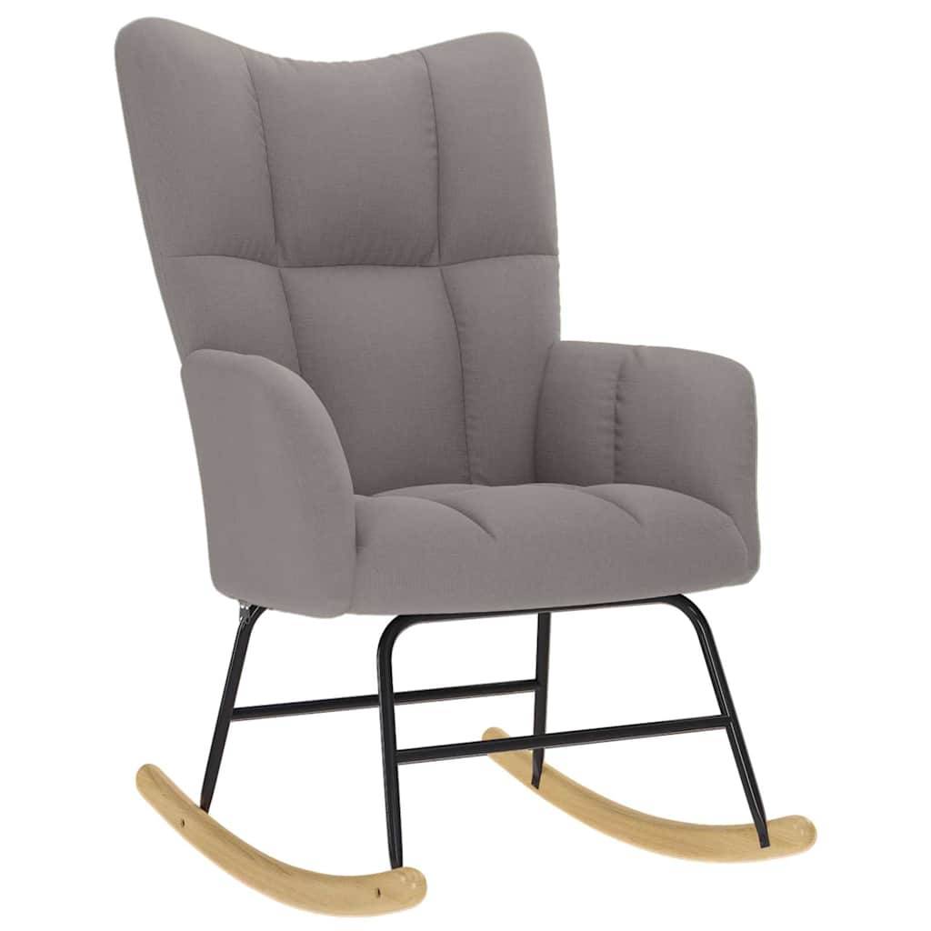 vidaXL Schaukelstuhl Taupe Stoff
