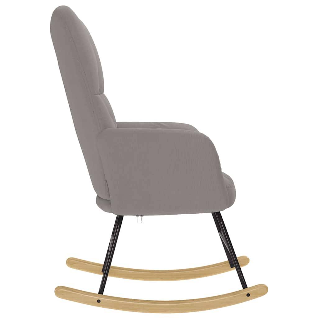 vidaXL Schaukelstuhl Taupe Stoff