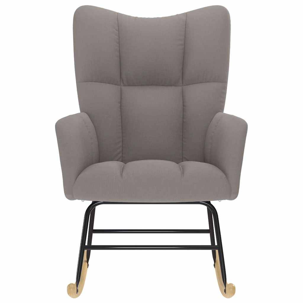 vidaXL Schaukelstuhl Taupe Stoff