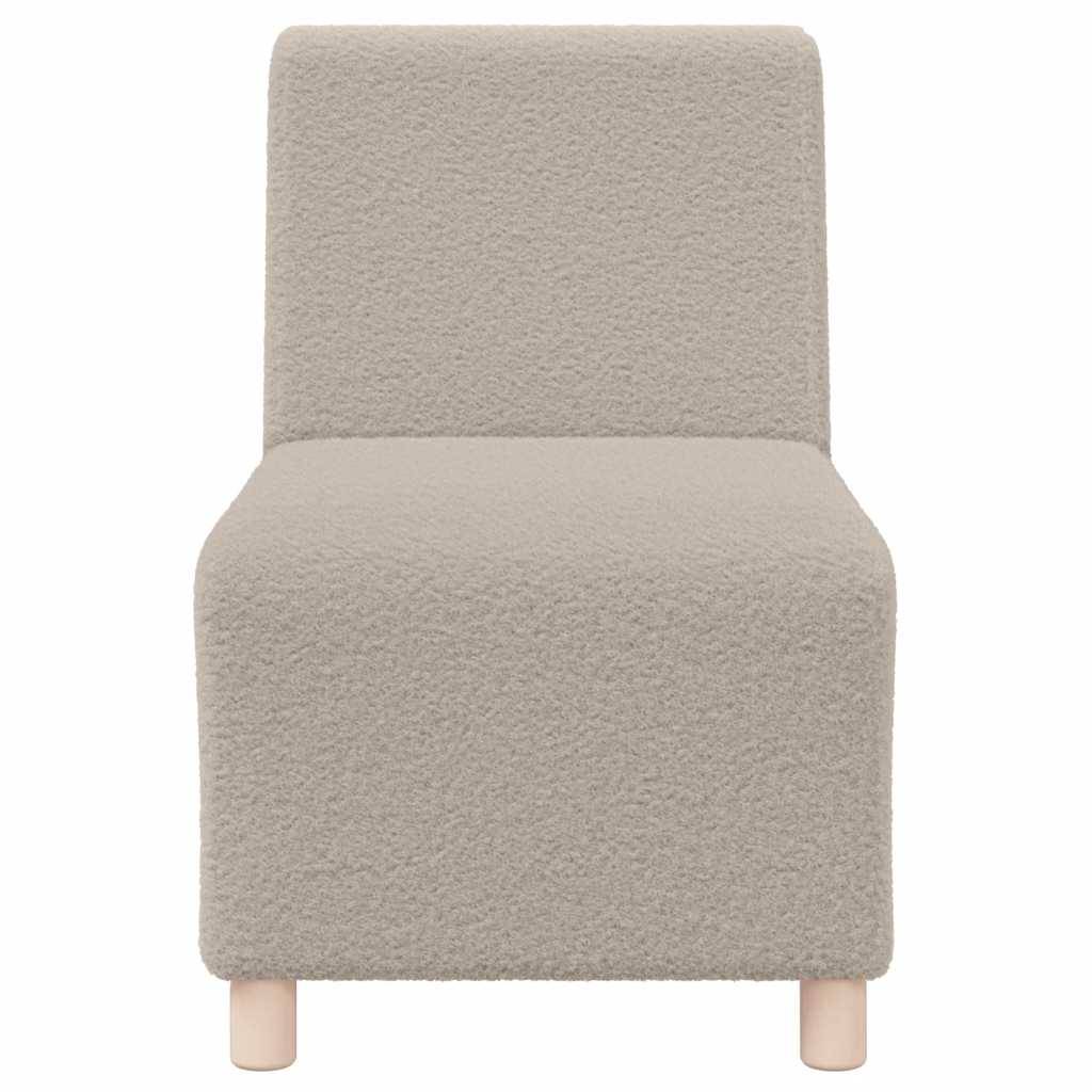 vidaXL Sofa-Stuhl ohne Armlehnen Hellgrau 55 cm Stoff in Lammwolloptik