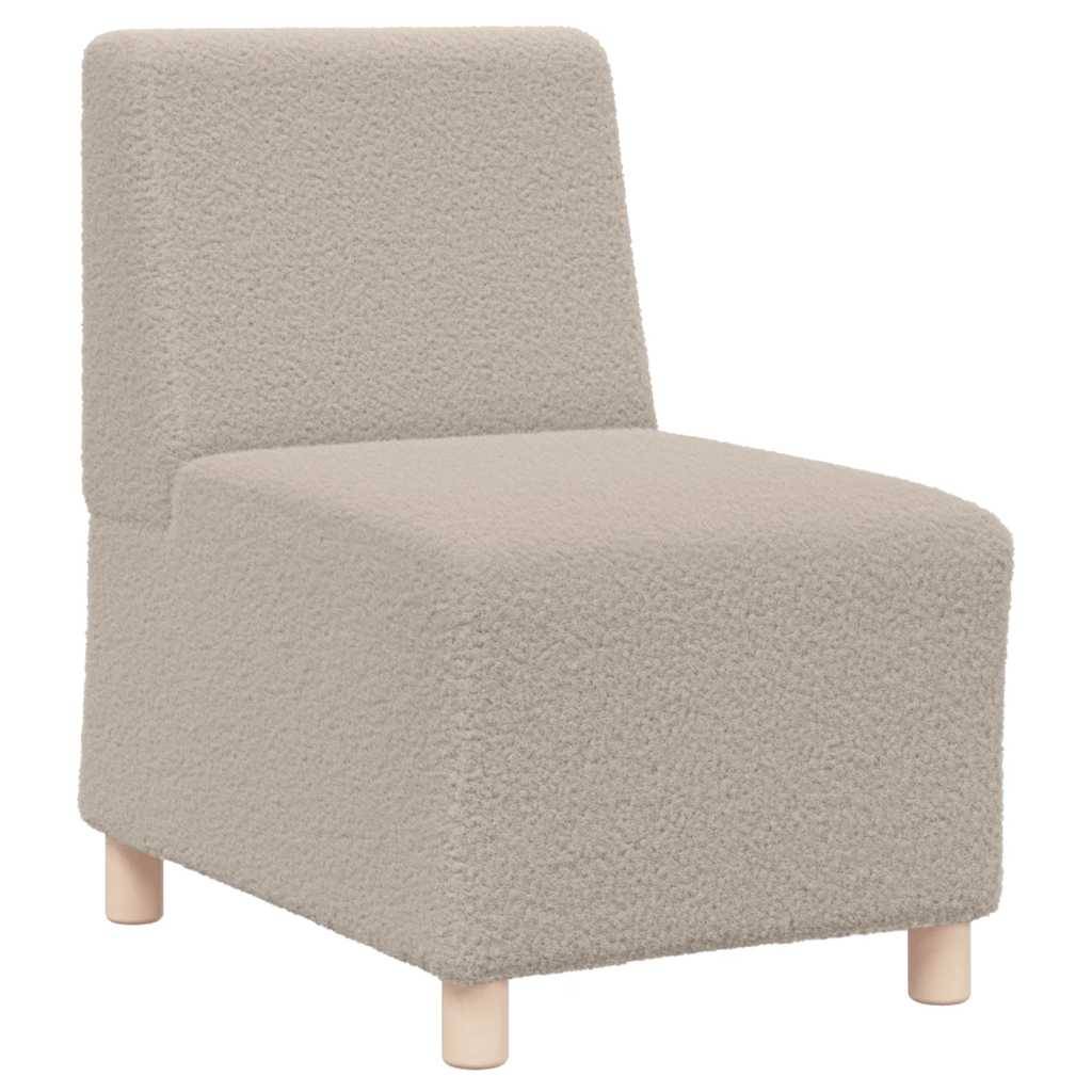 vidaXL Sofa-Stuhl ohne Armlehnen Hellgrau 55 cm Stoff in Lammwolloptik