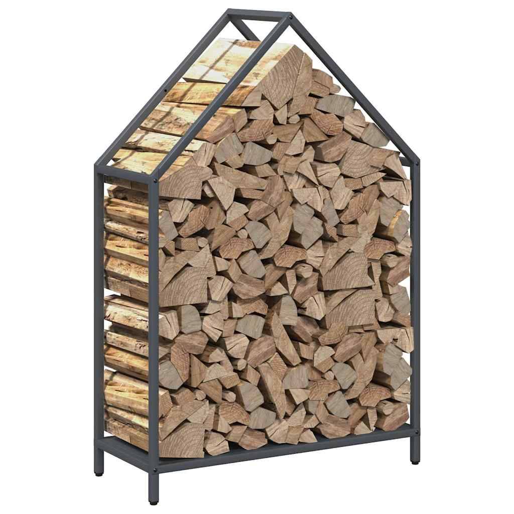 vidaXL Brennholzregal Anthrazit 60x25x90 cm Kaltgewalzter Stahl