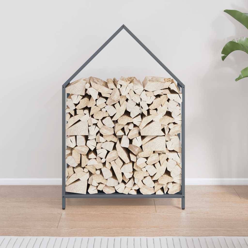 vidaXL Brennholzregal Anthrazit 60x25x90 cm Kaltgewalzter Stahl