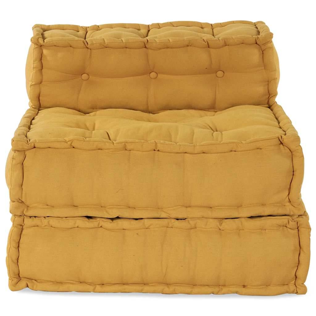 vidaXL Pouf Modular Gelb 70x70x54 cm Stoff