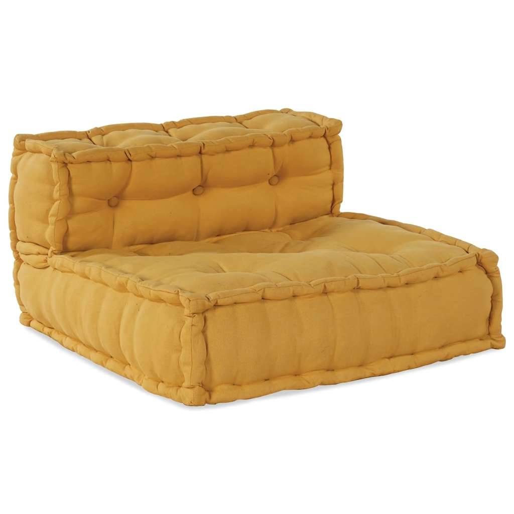 vidaXL Pouf Modular Gelb 70x70x54 cm Stoff