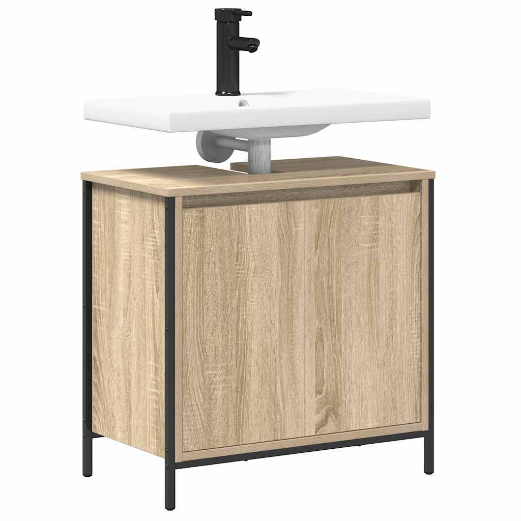 vidaXL Waschbeckenunterschrank Sonoma-Eiche 60x34,5x60 cm