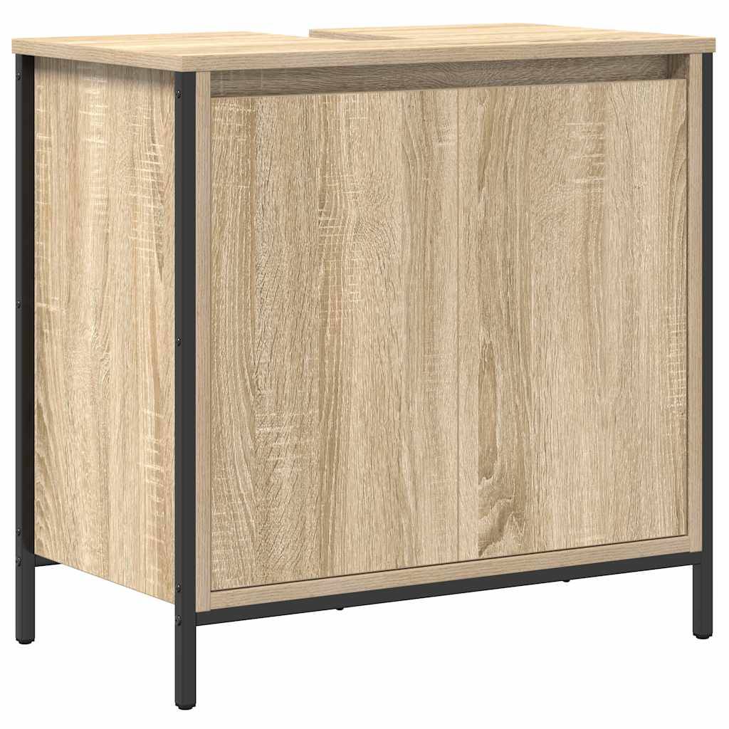 vidaXL Waschbeckenunterschrank Sonoma-Eiche 60x34,5x60 cm
