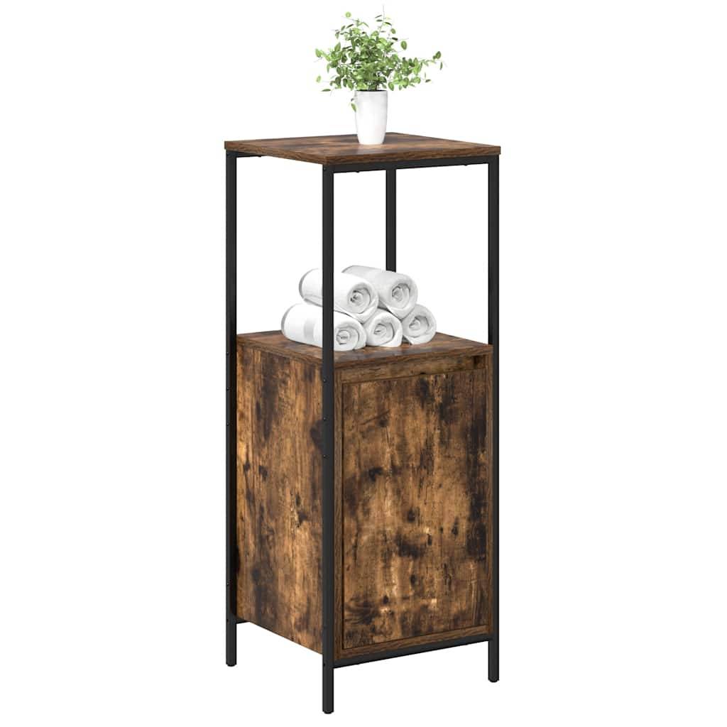 vidaXL Badschrank mit Regalen Räuchereiche 36x35x95 cm