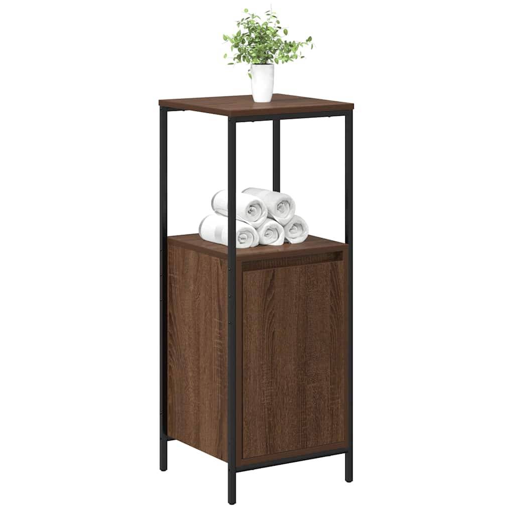vidaXL Badschrank mit Regalen Braun Eichen-Optik 36x35x95 cm