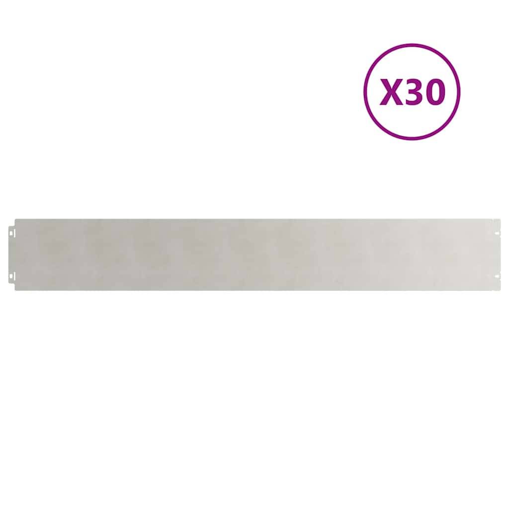 vidaXL Rasenkanten 30 Stk. 15x103 cm Edelstahl