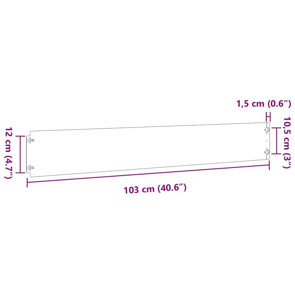 vidaXL Rasenkanten 30 Stk. 15x103 cm Edelstahl