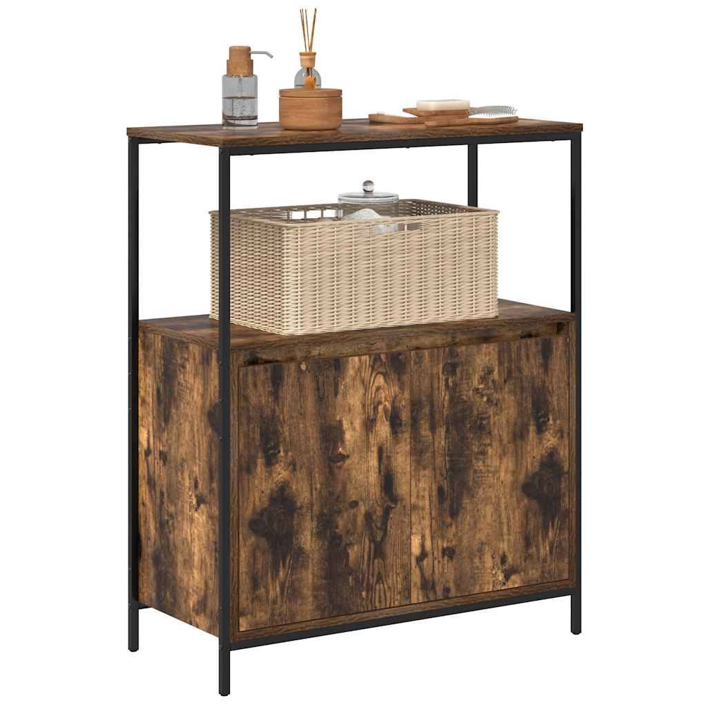 vidaXL Badschrank mit Regalen Räuchereiche 76,5x35x95 cm
