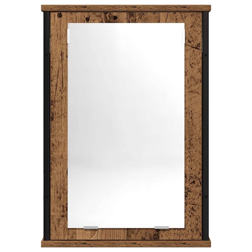 vidaXL Bad-Spiegelschrank Altholz-Optik 42x12x60 cm Holzwerkstoff