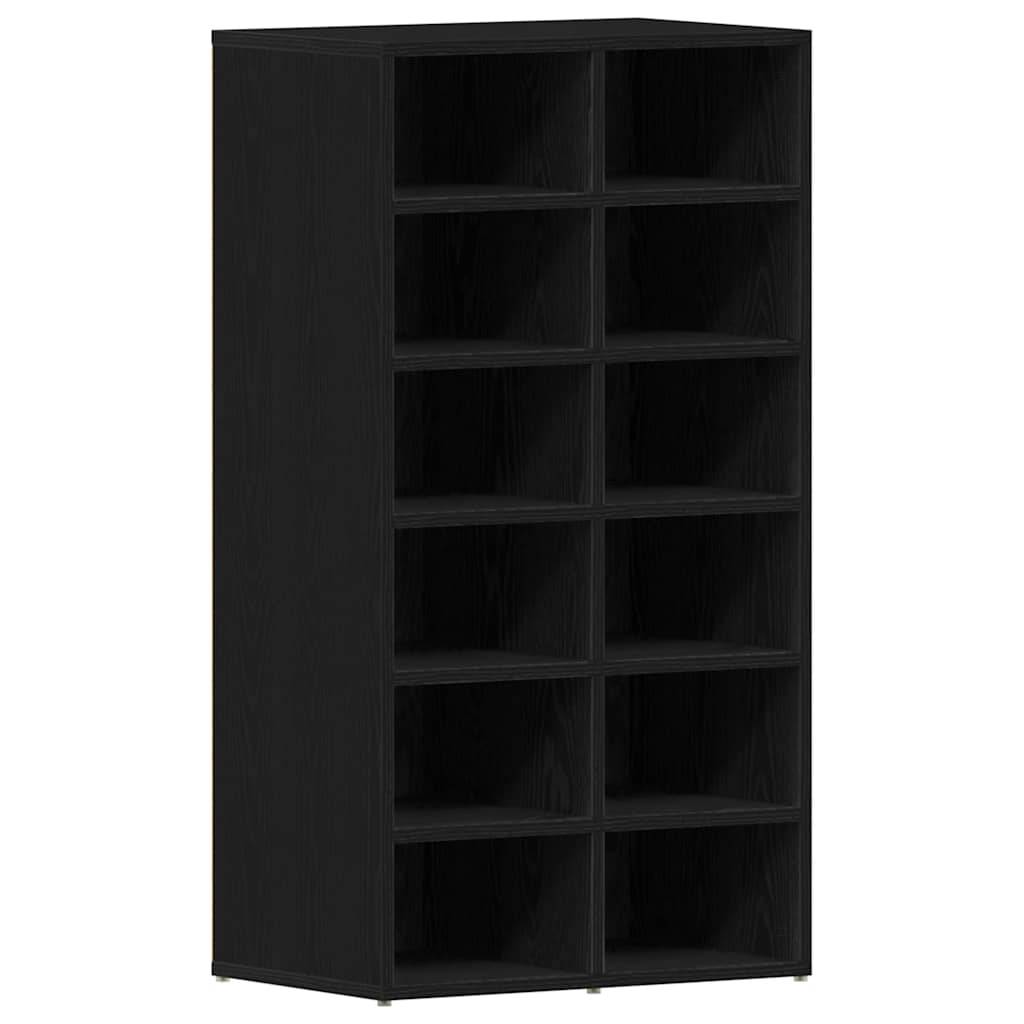 vidaXL Schuhregal Schwarz Eichen-Optik 54x34x100,5 cm Holzwerkstoff