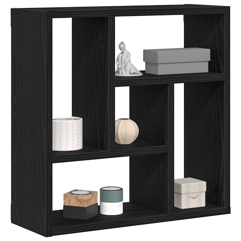 vidaXL Wandregal Schwarz Eichen-Optik 45x16x45 cm Holzwerkstoff