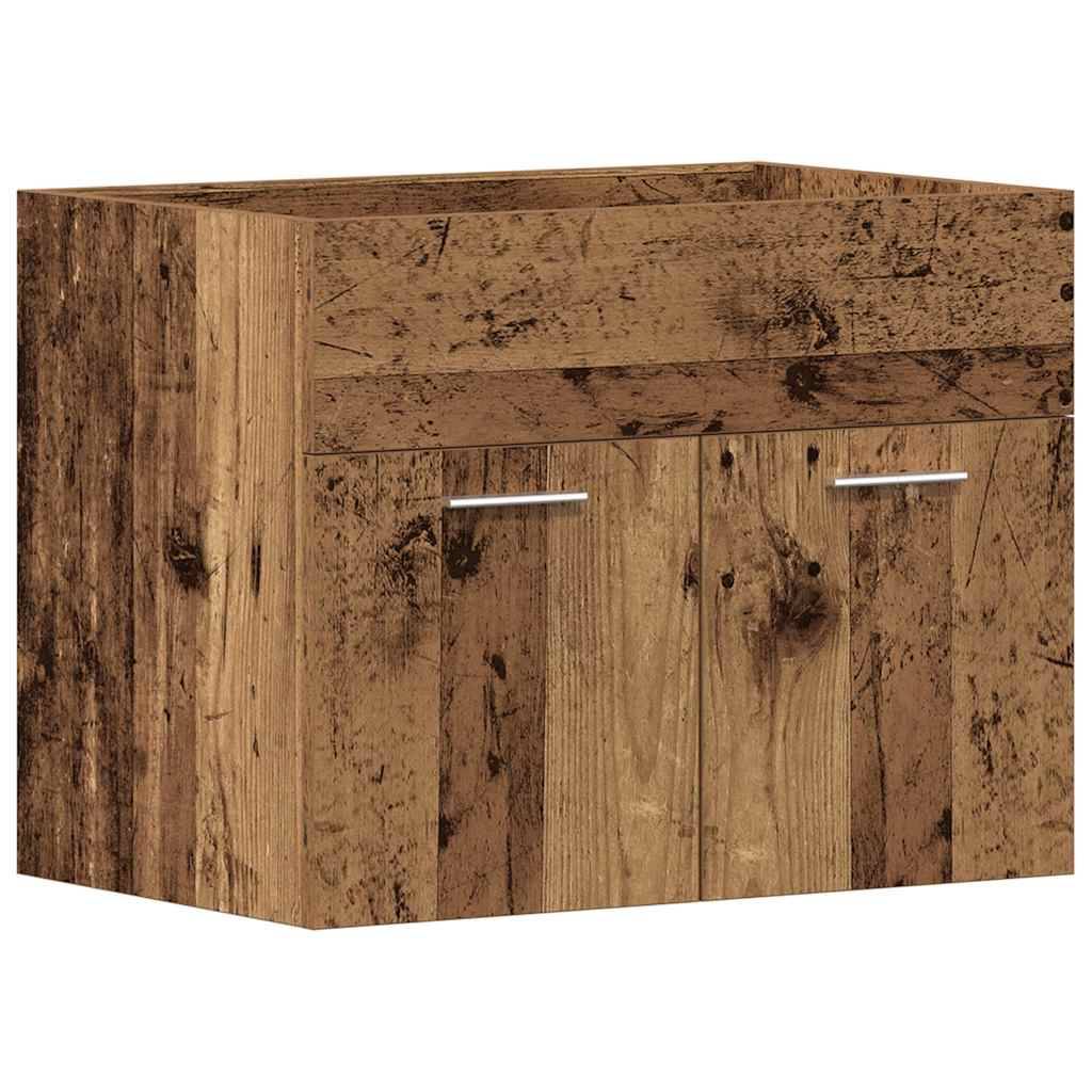 vidaXL Waschbeckenunterschrank Altholz-Optik 60x38,5x46 cm