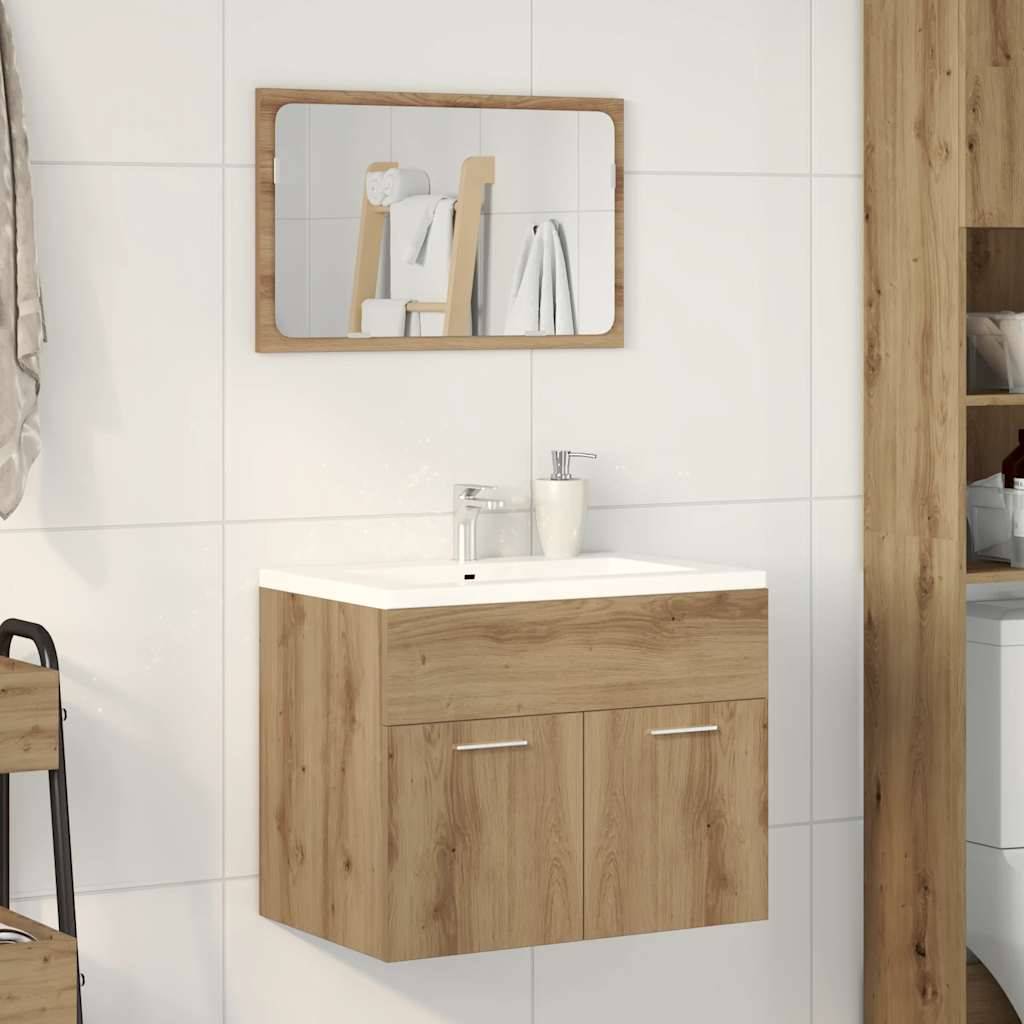 vidaXL 2-tlg. Badmöbel-Set Artisan-Eiche Holzwerkstoff
