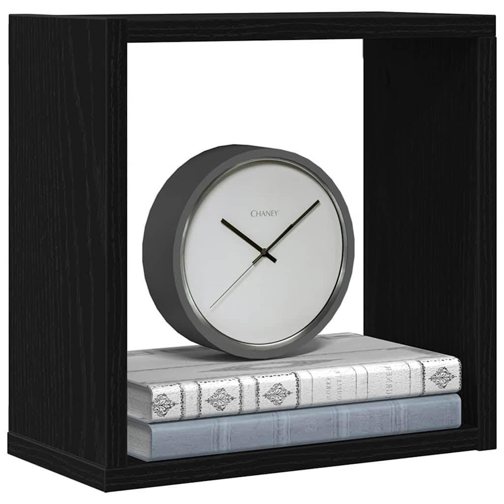 vidaXL Würfel-Wandregale 4 Stk. Schwarz Eichen-Optik 30x15x30 cm