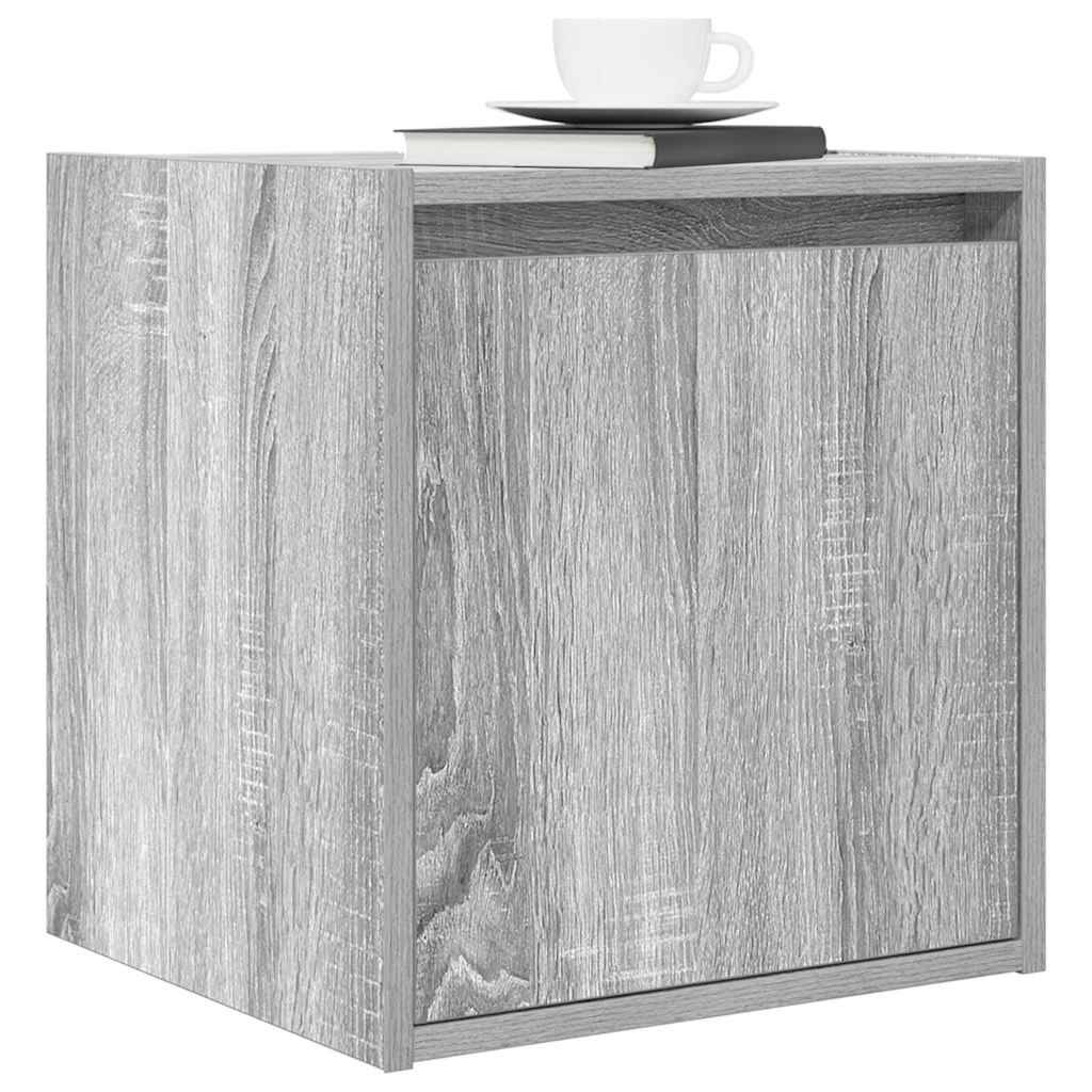 vidaXL Wand-Nachttisch Grau Sonoma 38x34x40 cm