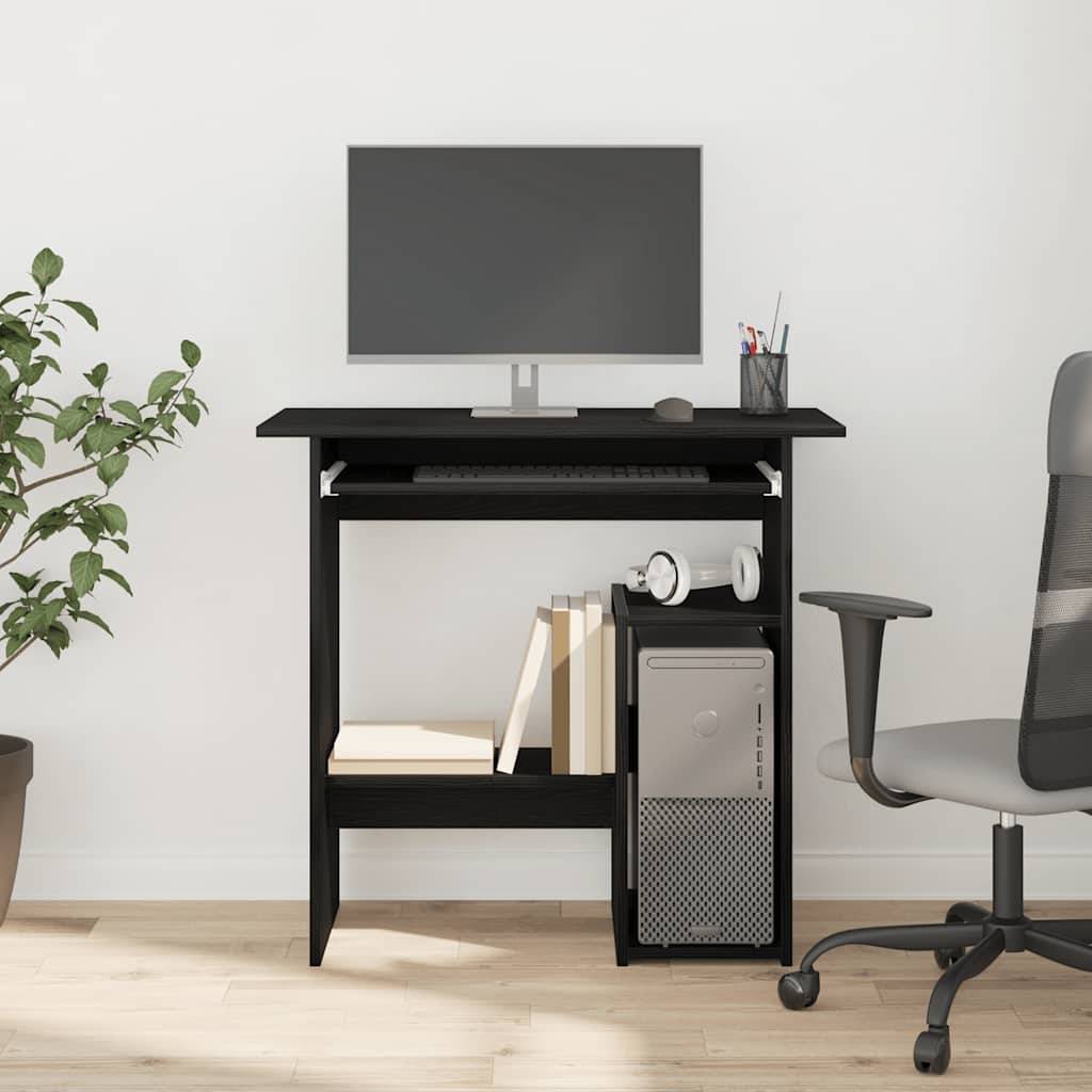 vidaXL Schreibtisch Schwarz Eichen-Optik 80x45x74 cm Holzwerkstoff