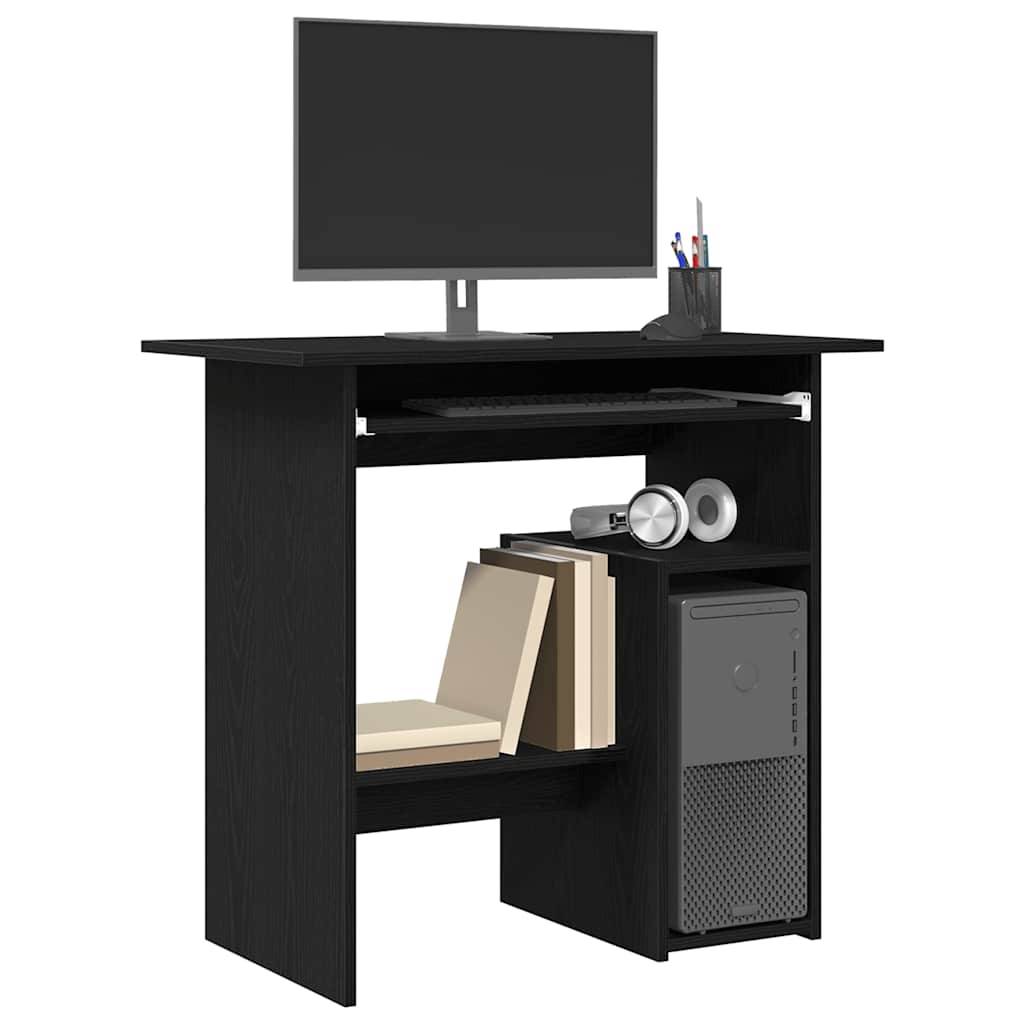 vidaXL Schreibtisch Schwarz Eichen-Optik 80x45x74 cm Holzwerkstoff