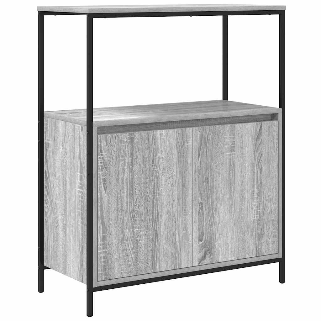vidaXL Badschrank mit Regalen Grau Sonoma 76,5x35x95 cm