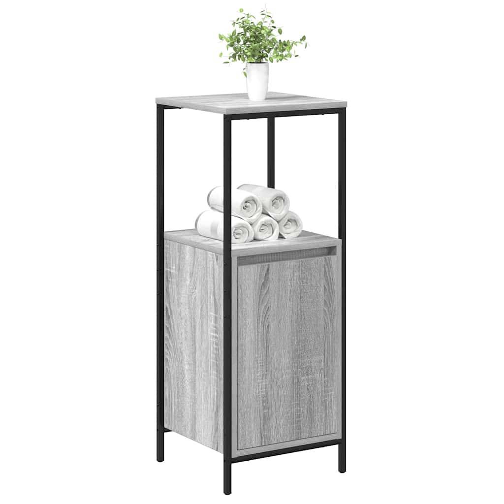vidaXL Badschrank mit Regalen Grau Sonoma 36x35x95 cm