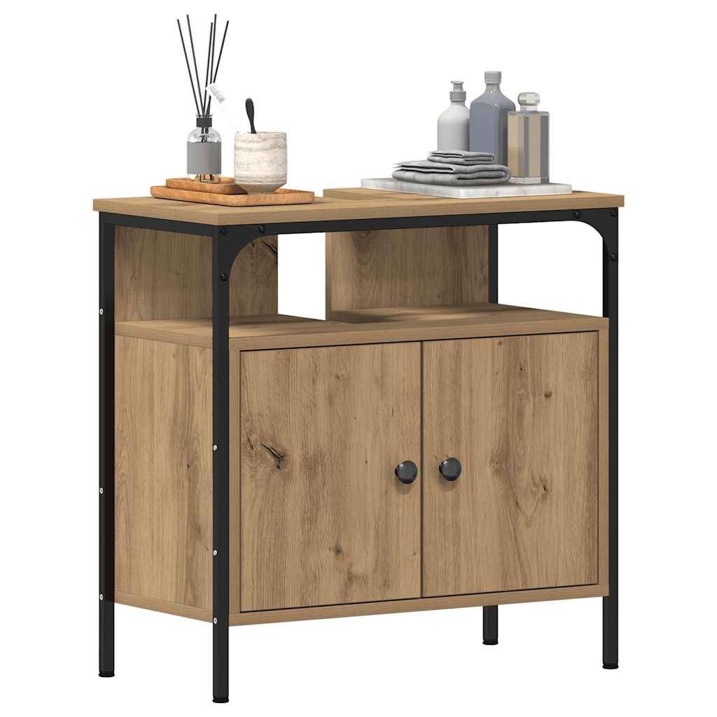 vidaXL Waschbeckenunterschrank Artisan-Eiche 60x30x60 cm Holzwerkstoff