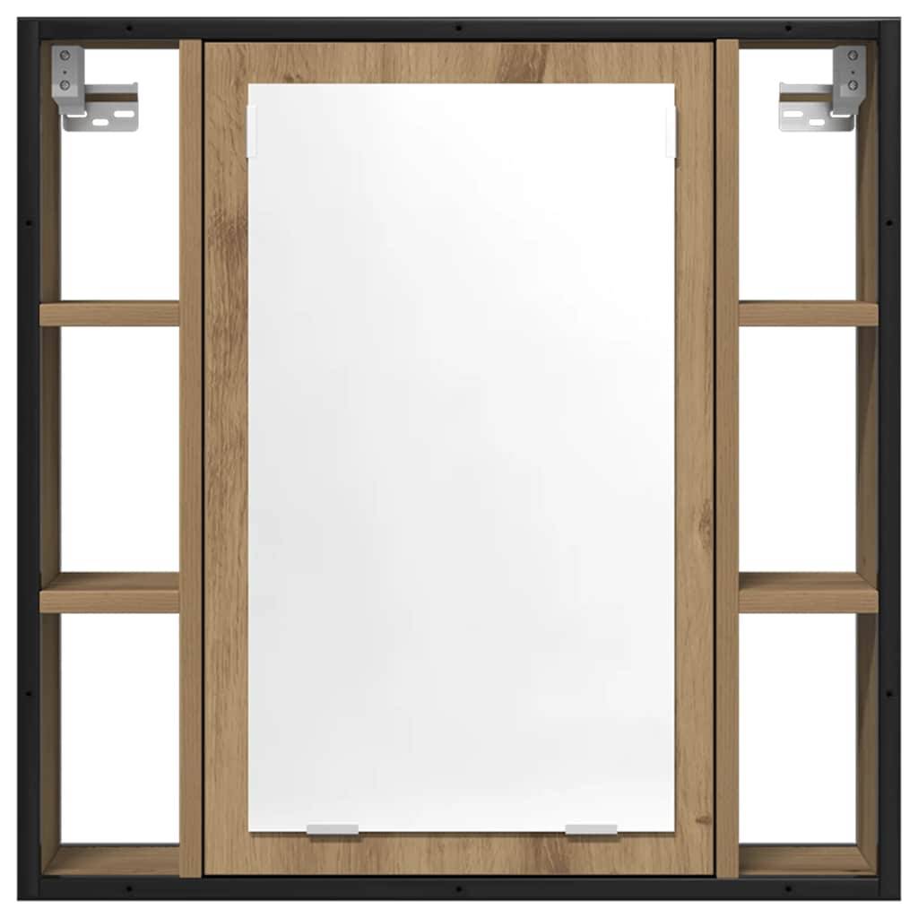 vidaXL Bad-Spiegelschrank Artisan-Eiche 60x16x60cm Holzwerkstoff