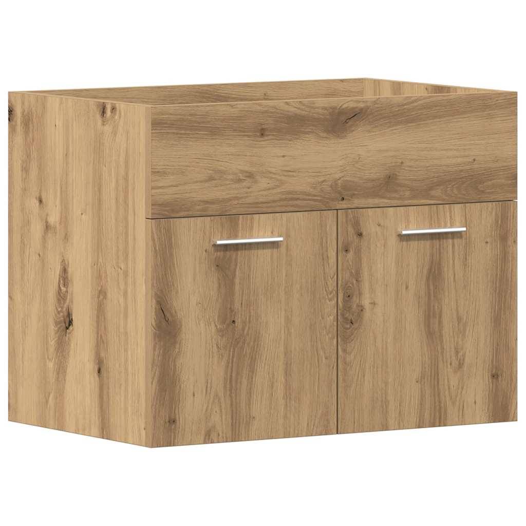 vidaXL Waschbeckenunterschrank Artisan-Eiche 60x38,5x46 cm