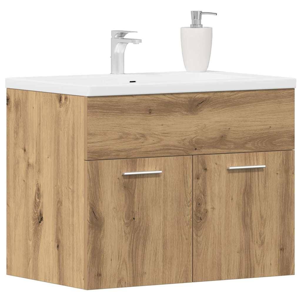 vidaXL Waschbeckenunterschrank Artisan-Eiche 60x38,5x46 cm