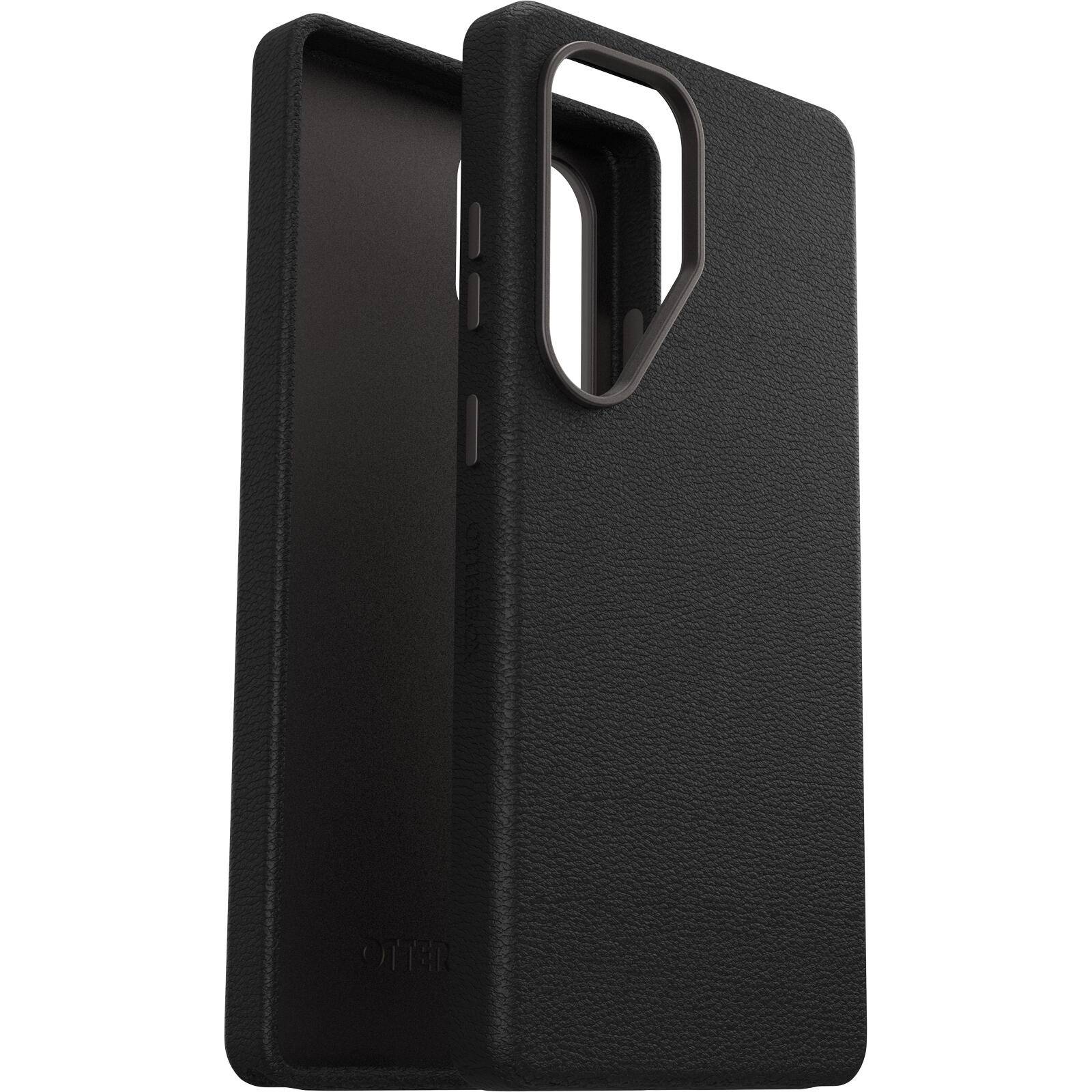 OtterBox Symmetry Series - Hintere Abdeckung für Mobiltelefon - Kaktusleder, Kunststoff - Noir Ash (schwarz)