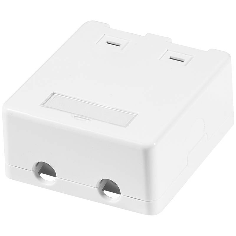 LogiLink Aufputzdose für Keystone Module, 2-fach, weiß