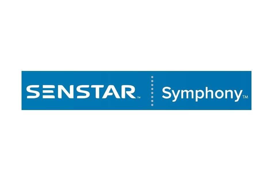 Blaues Bannierlogo mit der Aufschrift „SENSTAR Symphony