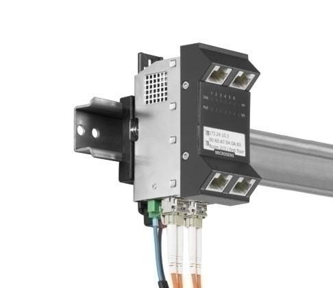MS450187PMXH-48G6 Ruggedized Switch Microsens, Switch, 54VDC, 5x PoE+, 1x SFP, -25°/+65°C