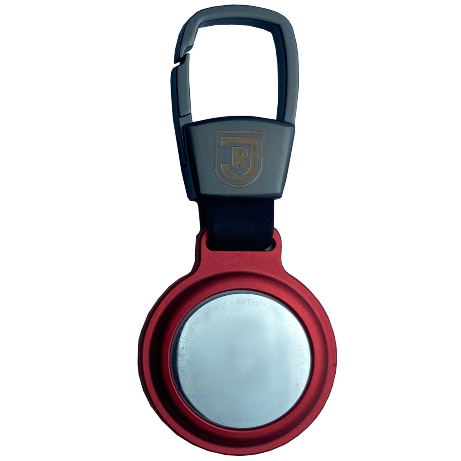 SSV Jahn Regensburg Airtag Anhänger Hülle mit Jahn Logo Rot Grau mit Haken