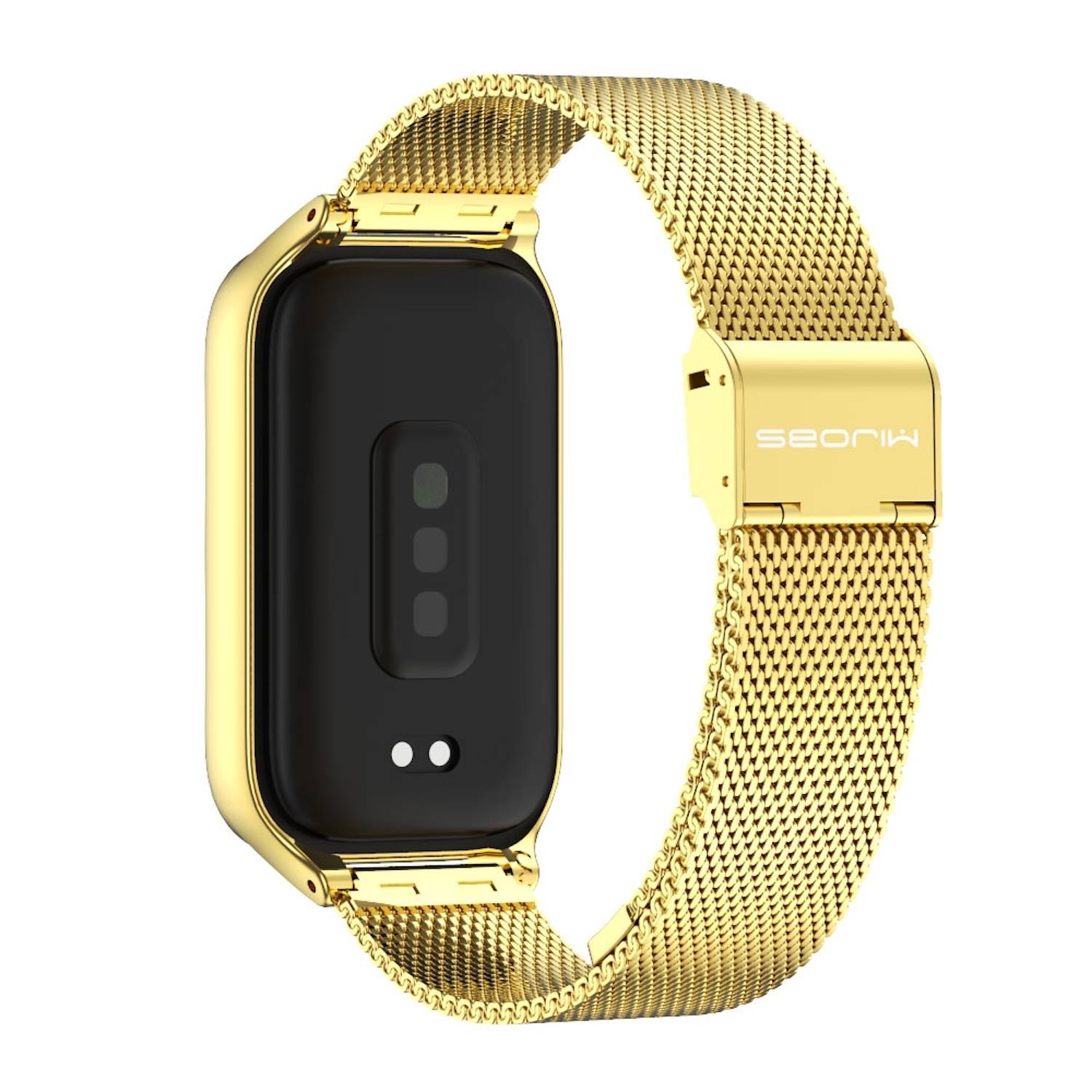 Für Xiaomi Smart Band 9 Active / Redmi Band 3 Milanese Edelstahl Armband Gold