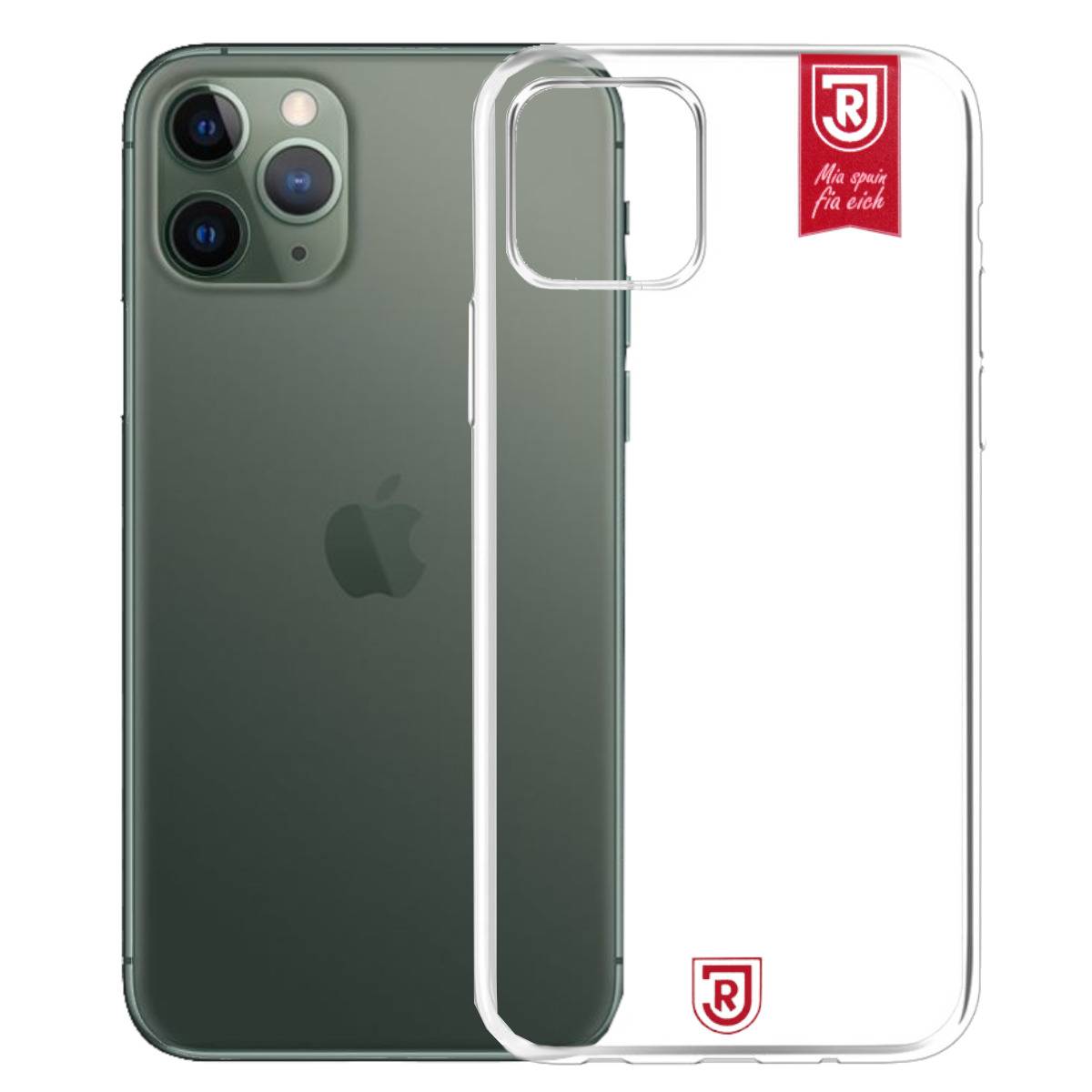 SSV Jahn Regensburg TPU Schutzhülle mit Banner Mia spuin fia eich Transparent für Apple iPhone 11 Pro Max