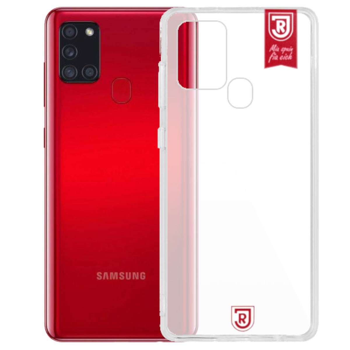SSV Jahn Regensburg TPU Schutzhülle mit Banner Mia spuin fia eich Transparent für Samsung Galaxy A21s