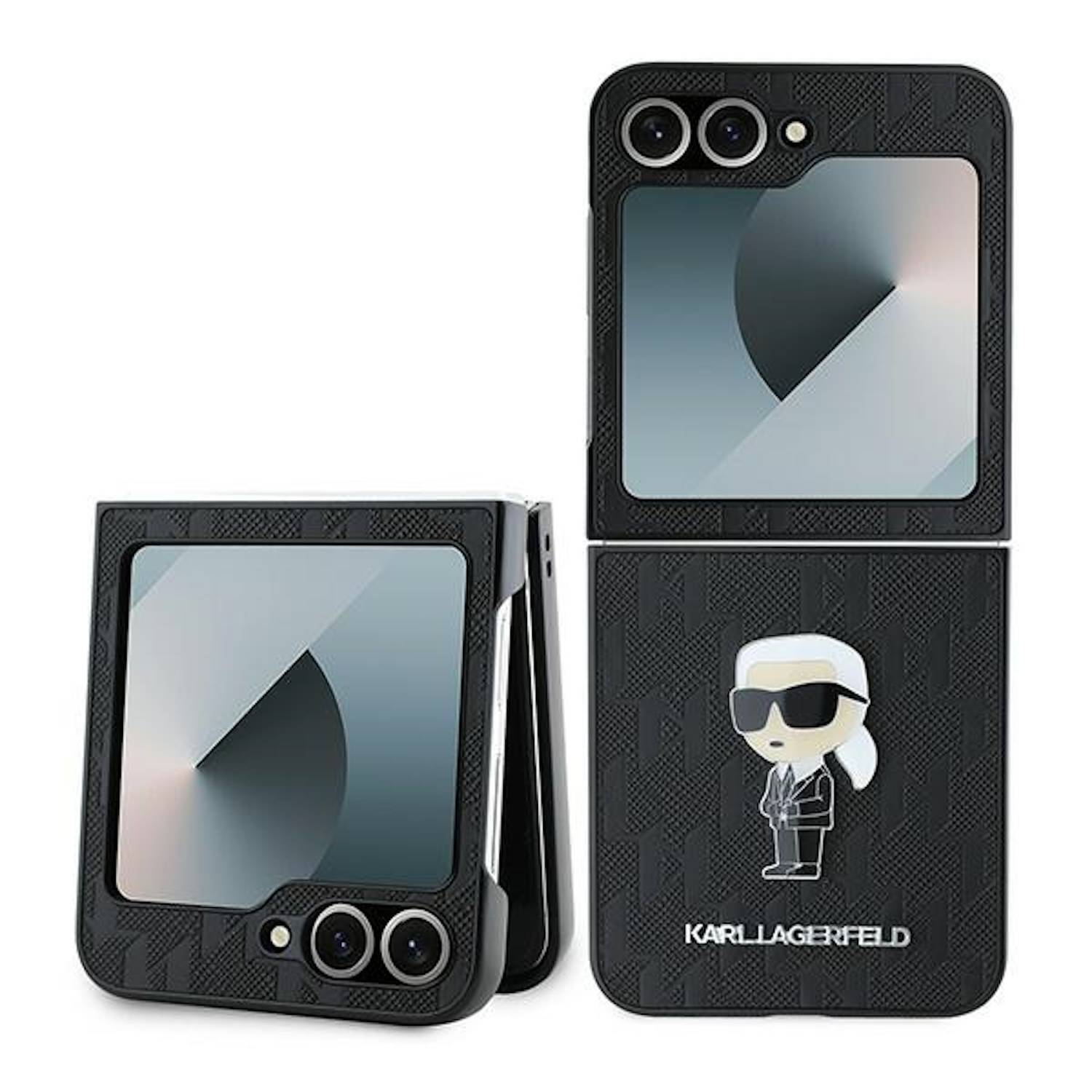 Karl Lagerfeld Samsung Galaxy Z Flip6 Hülle Saffiano Monogram Ikonik Pin Design