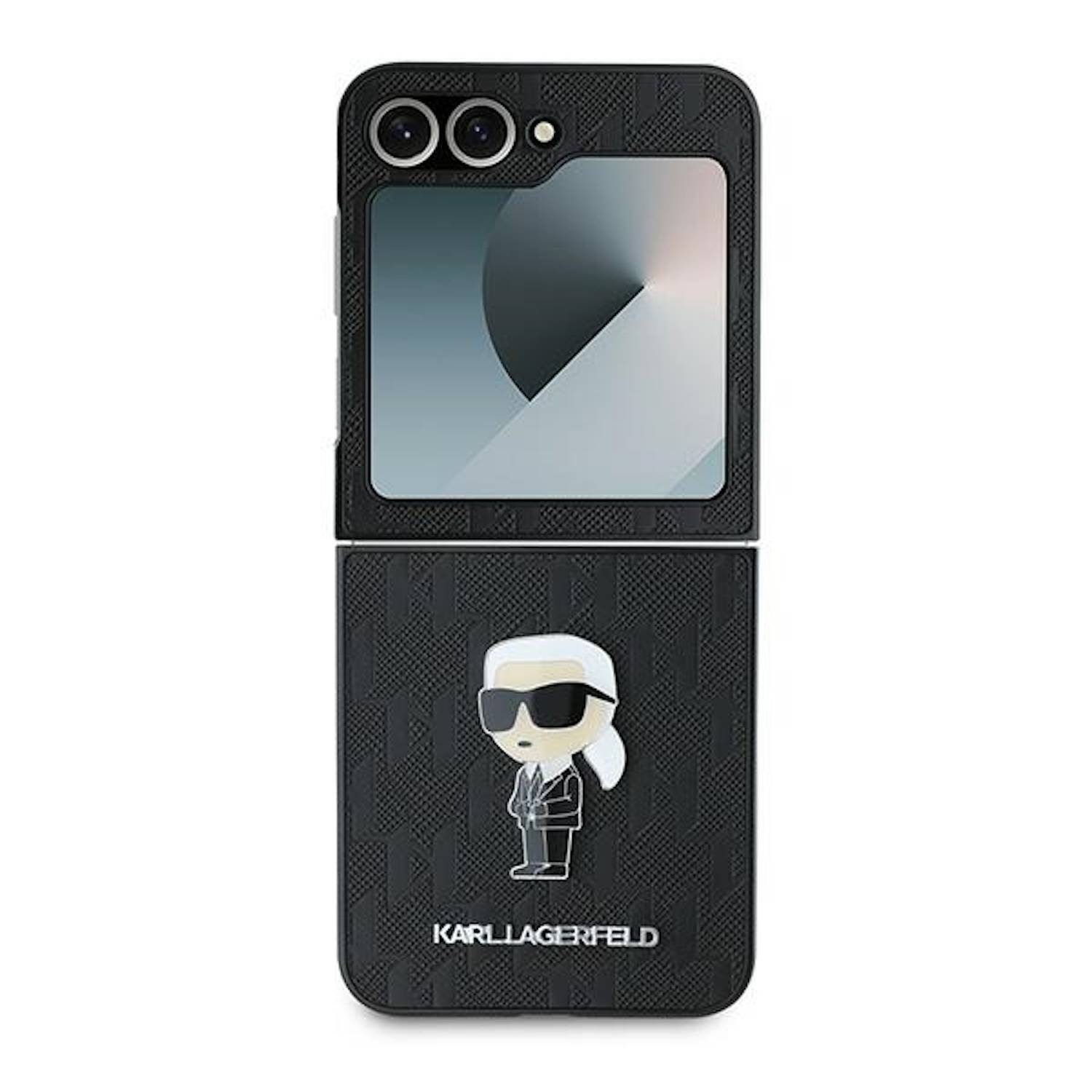 Karl Lagerfeld Samsung Galaxy Z Flip6 Hülle Saffiano Monogram Ikonik Pin Design