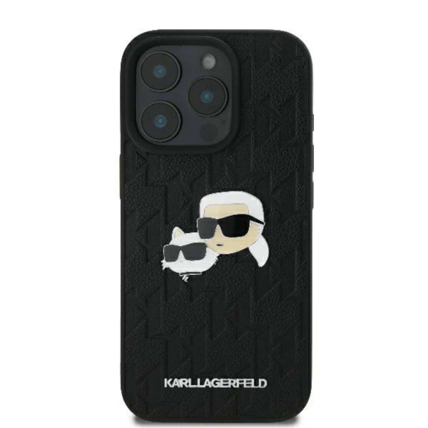 Karl Lagerfeld Apple iPhone 16 Pro Max Monogram Karl & Chaoupette Schutzhülle