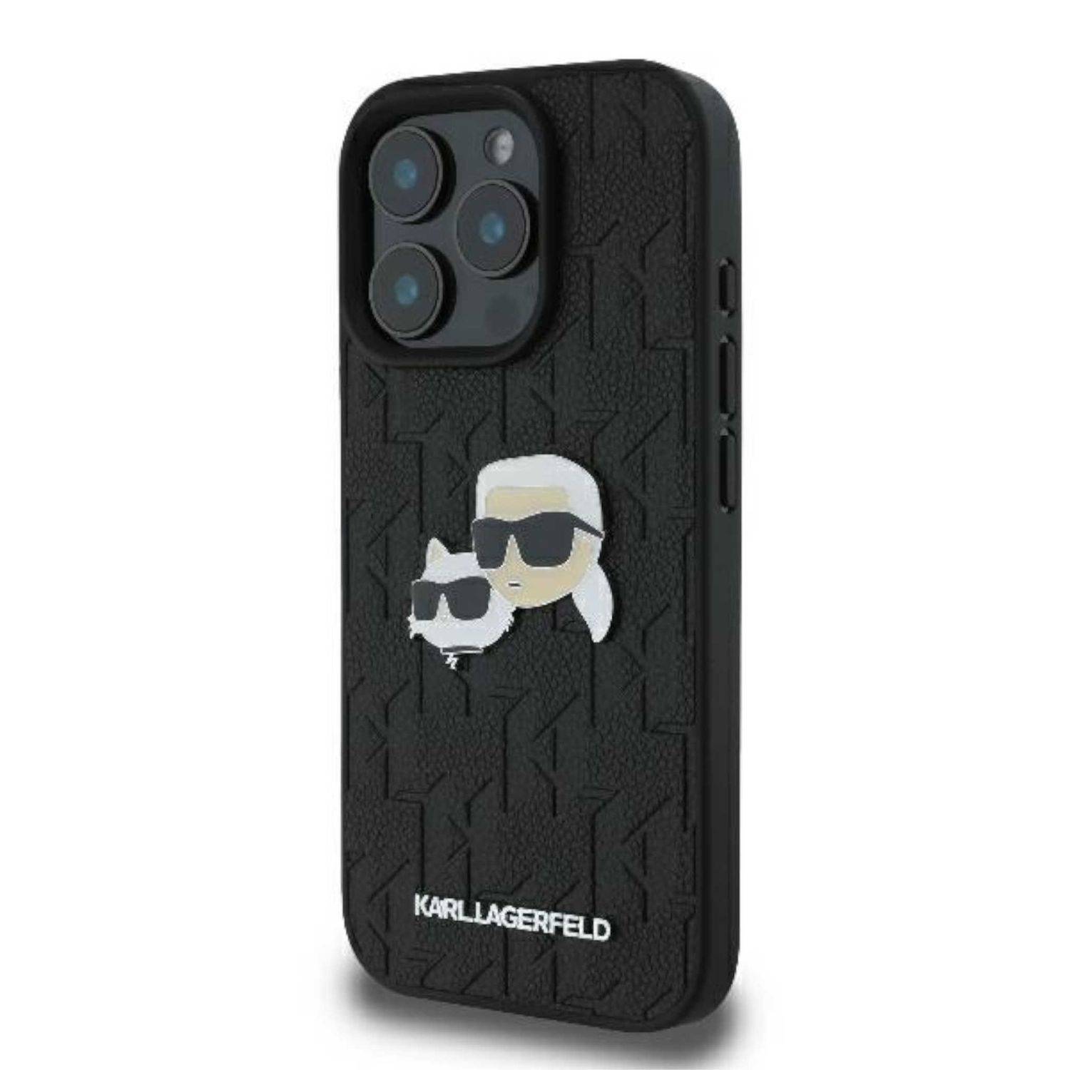 Karl Lagerfeld Apple iPhone 16 Pro Max Monogram Karl & Chaoupette Schutzhülle