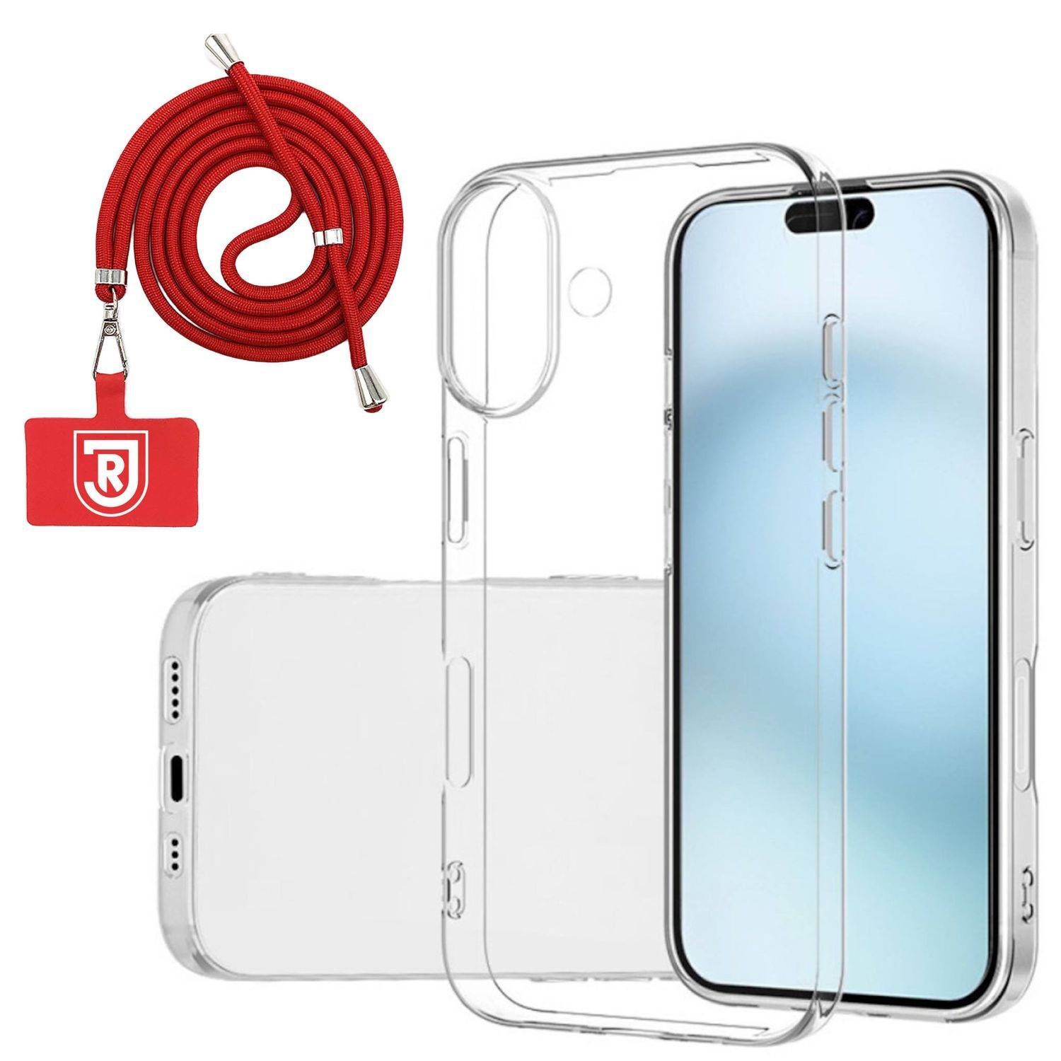 SSV Jahn Regensburg Set Universelle Umhängeschlaufe mit Hülle für iPhone 16